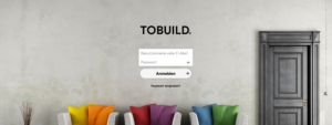 Das Bild zeigt die Startseite von TOBUILD.one